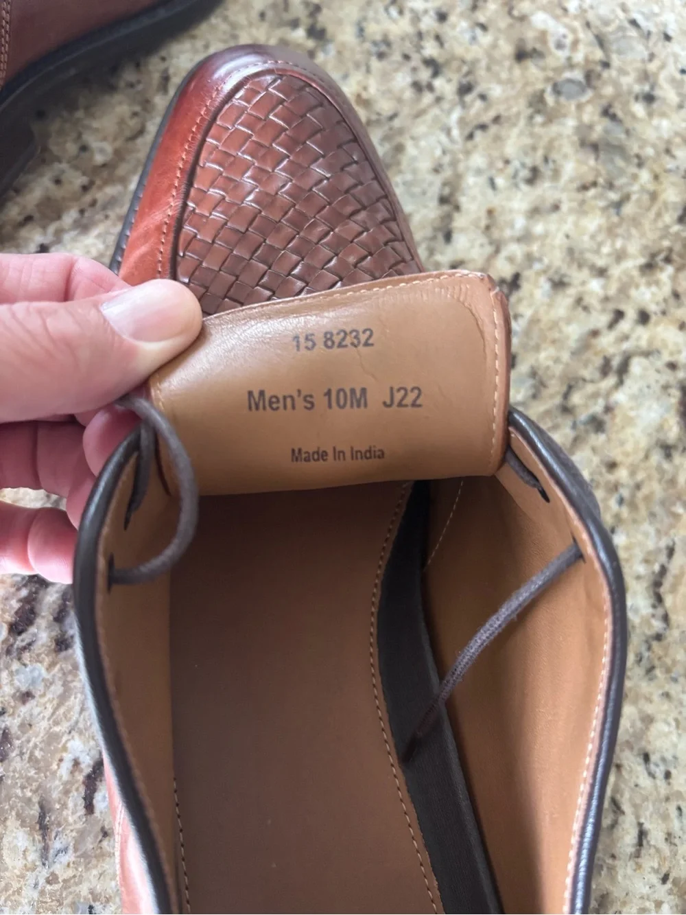Johnston & Murphy Woven Leather Derby Oxfords - Brown